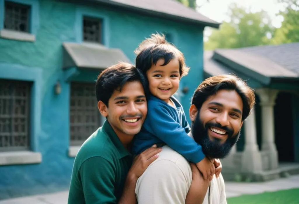 baby boy with his father and smiling parentso pedia